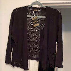 Black Open-Front Sweater NWT